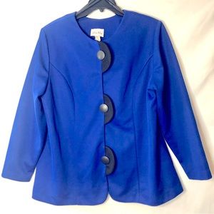 Vintage Berg-Ray Frocks blue blazer jacket women's Large